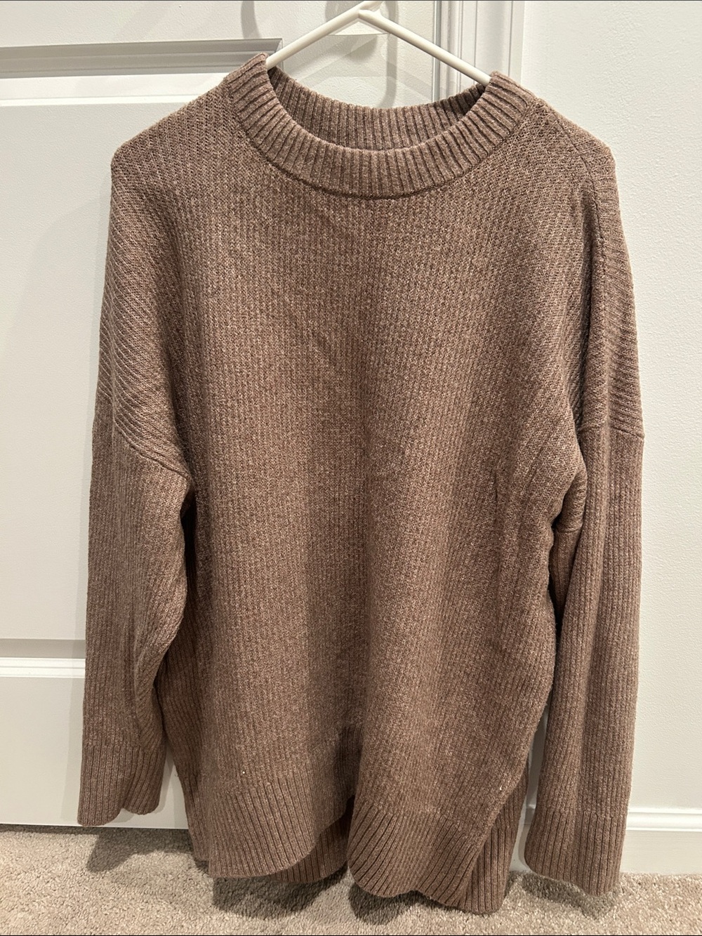 Old Navy Ribbed Crewneck Sweater - Taupe Brown